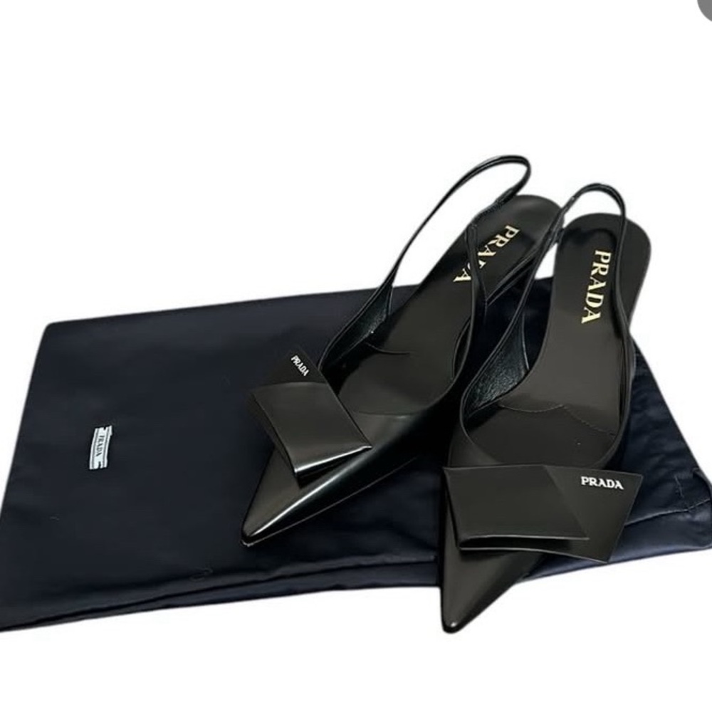 Prada x raf simmons brushed leather kitten heel - Authentic